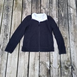 Women's black fleece full zip up jacket size small